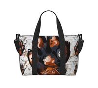 Sac de voyage léger et résistant à l'eau avec imprimé journal HD, sac de gym et de voyage pour hommes, femmes et adolescents, Motif pattes de chien., Taille unique, Sac de voyage
