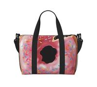 Sac de voyage léger et résistant à l'eau avec imprimé journal HD, sac de gym et de voyage pour hommes, femmes et adolescents, Imprimé beignets, Taille unique, Sac de voyage
