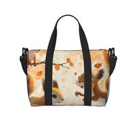 Sac de voyage léger et résistant à l'eau avec imprimé journal HD, sac de gym et de voyage pour hommes, femmes et adolescents, Écureuils mignons, Taille unique, Sac de voyage