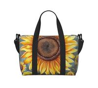 Sac de voyage léger et résistant à l'eau avec imprimé pailleté noir et blanc pour hommes, femmes et adolescents, You Are My Sunshine Sunflower, Taille unique, Sac de voyage