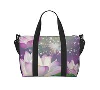 Sac de voyage léger et résistant à l'eau pour homme, femme et adolescent - Imprimé sable - Motif coquillages, Beautiful Flowers, Taille unique, Sac de voyage