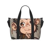 Sac de voyage léger et résistant à l'eau pour homme, femme et adolescent Motif fleurs de la nature et coucher de soleil, Art du singe, Taille unique, Sac de voyage