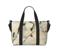 Sac de voyage léger et résistant à l'eau pour hommes, femmes et adolescents - Motif avion de la Seconde Guerre mondiale, Peinture japonaise Oiseaux volants, Taille unique, Sac de voyage