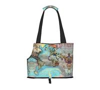 Sac de voyage léger et respirant pour petits chiens Motif carte du monde
