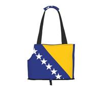 Sac de voyage léger et respirant pour petits chiens Motif drapeau de Bosnie-Herzégovine
