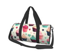 Sac de voyage léger pour le week-end, sac de nuit, sac à dos de sport, sac à dos de sport avec sangle réglable, sac à dos d'hôpital, sac à bagages pliable pour homme et femme, Cupcake Candy Hearts