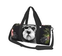 Sac de voyage léger pour le week-end, sac de nuit, sac à dos de sport, sac à dos de sport avec sangle réglable, sac à dos d'hôpital, sac à bagages pliable pour homme et femme, Schnauzer, Taille unique