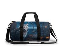 Sac de voyage Lynx pour femme - Grande capacité - Pliable - Sac fourre-tout léger pour le sport - Cadeau - Blanc - 45 cm/22,9 cm/22,9 cm - Blanc, blanc, 17.7in/9in/9in