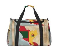 Sac de voyage Map02 imprimé drapeau du Timor-Leste pour femme, sac fourre-tout, sac de week-end, organiseur, noir, One Size