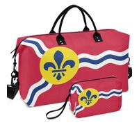 Sac de voyage matelassé à ultrasons avec housse de transport matelassée, rangement facile pour le sport et la salle de sport, drapeau de Saint-Louis