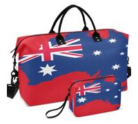 Sac de voyage matelassé à ultrasons Motif vague | Pochette de séparation en maille de grande capacité pour le sport et la salle de sport Drapeau de la fierté nationale