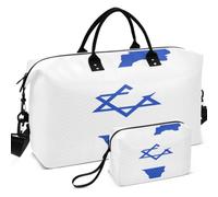 Sac de voyage matelassé à ultrasons Motif vague | Pochette de séparation en maille de grande capacité pour le sport et la salle de sport, drapeau de la fierté nationale