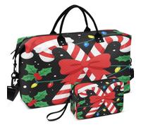 Sac de voyage matelassé à ultrasons Motif vague | Pochette de séparation en maille grande capacité pour le sport et la gym, chemise de no?l En Sucre D'orge Pour Gar?on Fille