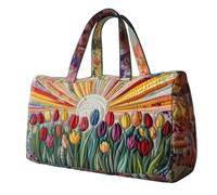 Sac de voyage matelassé élégant, sac de sport léger avec motifs matelassés imprimés uniques. Sac de w nd bohème classique, idéal pour les voyages et les sorties de fête., K, 18in, Décontracté