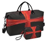 Sac de voyage matelassé en maille imprimée sur toute la surface - Pochette de séparation portable pour le sport et la salle de sport - Chevaliers Templiers Croix