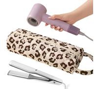 Sac de Voyage Matelassé Mignon pour Accessoires de Coiffure, Étui de Rangement Portable avec Poignée pour Sèche-Cheveux Dyson Airwrap, Shark Flexstyle, Fer à Friser et Tous les Accessoires de Coiffure