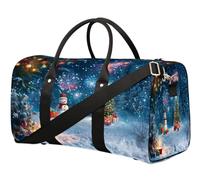 Sac de voyage Merry Christmas pour femmes, hommes, filles, garçons, week-end, 22,7 L, sac fourre-tout pour le sport, la gym, le yoga, couleur, 22.7L, Organiseur de sac
