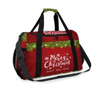 Sac de voyage Merry Christmas pour filles, garçons, femmes, hommes, imprimé de Noël, sac de week-end, sac à bandoulière, sac à main pour voyage, sport, gym