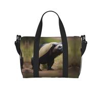 Sac de voyage mignon avec imprimé blaireau miel, sac de sport, sac à bandoulière pour femme et homme, noir, One Size