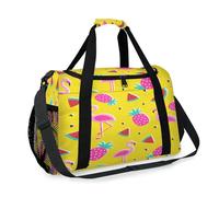 Sac de voyage mignon flamant rose pastèque ananas pour filles, garçons, femmes, hommes, week-end, sac à bandoulière, sac à main pour voyage, sport, gym