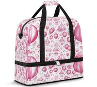 Sac de voyage mignon sur le thème du cirque pour femmes et hommes, sac de week-end, sac fourre-tout pliable et séparé, 47 l pour le sport, la gym, le yoga, couleur, 47 L, Organiseur de sac