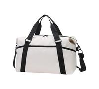 Sac de voyage multifonction avec poignées renforcées et rangement sec pour les amateurs de salle de gym, les amateurs de déplacement, bandoulière réglable, sac de fitness, beige, Mass Beauty