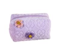 Sac de voyage multifonction Organisateur cosmétique compact avec beau motif floral pour femmes Fabricant de voyage, pourpre, Mass Beauty