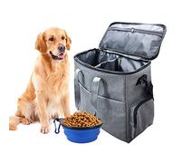 Sac de voyage multifonction pour animal domestique - Sac de nourriture pour chien - Avec bol - Nettoyant pour carrelage - Peinture - Pulvérisateur pour enlever les murs