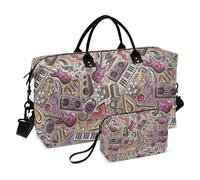 Sac de voyage multifonctionnel avec sangle réglable pour le voyage et le week-end, Son de guitare couleur, 1 size