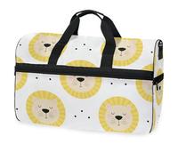 Sac de voyage muselière de lion de style scandinave pour hommes, femmes, garçons, filles, adolescents, sac de sport surdimensionné avec compartiment à chaussures, sac de nuit, sac de yoga, sac à main
