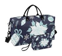 Sac de voyage noir avec inscription « Merry Christmas Party » - Sac de voyage - Sac de sport avec trousse de toilette pour voyage - Multifonctionnel, Fête de Noël noire, 1 size