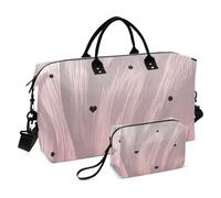Sac de voyage noir Love Spot Sac de voyage Sac de voyage Sac d'entraînement avec sangle réglable pour voyage en avion étanche, Motif pois noirs, 1 size