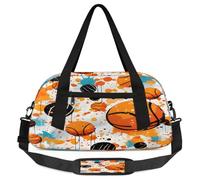 Sac de voyage, peinture à l'huile, sac de gym, sac de nuit pour homme et femme, essentiel de voyage, Peinture à l'huile Basketball, Taille unique, Bagage à main
