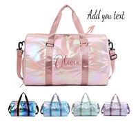 Sac de voyage personnalisé au laser coloré, grand sac de danse, sac de w nd et de nuit avec combinaison de lettres, sac de demoiselle d'honneur personnalisé pour la gym et les voyages, cadeau pour