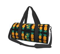 Sac de voyage pliable avec cinq ananas différents, sac de sport pour femme, grand sac fourre-tout pour le sport et les voyages, Noir , Taille unique