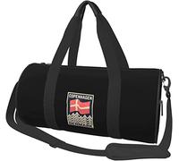 Sac de Voyage Pliable avec Drapeau Danois, Copenhague, Danemark, rétro, Sac de Sport, Sac de Sport Pliable, Noir