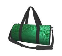 Sac de voyage pliable avec imprimé à paillettes vertes et scintillantes pour femme, grand sac fourre-tout pour le sport et les voyages, Noir , Taille unique