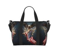 Sac de voyage pliable avec imprimé aigle chauve d'Amérique du Nord - Convient pour le voyage, le travail, la gym, etc