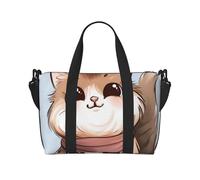 Sac de voyage pliable avec imprimé cupcakes, beignets, muffins, sucre, sac de sport, sac de w nd en plein air, sac fourre-tout de voyage, fitness, courtes pauses pour homme et femme, Chat dessin