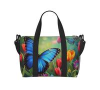 Sac de voyage pliable avec imprimé cupcakes, beignets, muffins, sucre, sac de sport, sac de w nd en plein air, sac fourre-tout de voyage, fitness, courtes pauses pour homme et femme, Papillon et