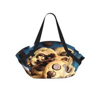 Sac de voyage pliable avec imprimé de biscuits et de pépites de chocolat, sac de voyage, matelas de camping pour l'extérieur, parc, plage