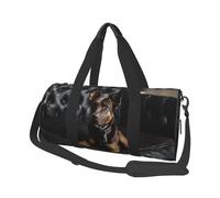 Sac de voyage pliable avec imprimé labrador retriever, sac de gym pour femme, grand sac fourre-tout pour le sport et les voyages, Noir , Taille unique