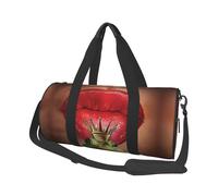 Sac de voyage pliable avec imprimé lèvres rouges « Getting Ready to Kiss A Frog » - Grand sac fourre-tout pour le sport et les voyages, Noir , Taille unique