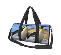 Sac de voyage pliable avec imprimé pingouin mignon pour femme, grand sac fourre-tout pour le sport et les voyages, Noir , Taille unique