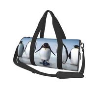 Sac de voyage pliable avec imprimé pingouin, sac de gym pour femme, grand sac fourre-tout pour le sport et les voyages, Noir , Taille unique