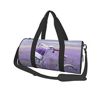 Sac de voyage pliable avec imprimé vélo de terrain lavande pour femme, grand sac fourre-tout pour le sport et les voyages, Noir , Taille unique