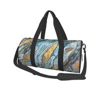 Sac de voyage pliable avec texture de pierre, sac de gym pliable pour femme, grand sac fourre-tout pour le sport et les voyages, Noir , Taille unique