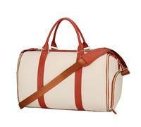 Sac de voyage pliable de grande capacité en cuir synthétique imperméable avec design anti-plis pour salle de sport en plein air voyages d'affaires 53,3 x 33 x 27,9 cm, blanc, Refer to description