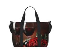 Sac de voyage pliable élégant avec imprimé dinosaures, sac de sport, sac de w nd en plein air, sac fourre-tout de voyage, fitness, courtes pauses pour homme et femme, Décoration romantique rose