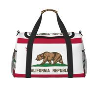 Sac de voyage pliable et léger avec bandoulière Motif drapeau de l'État de Californie